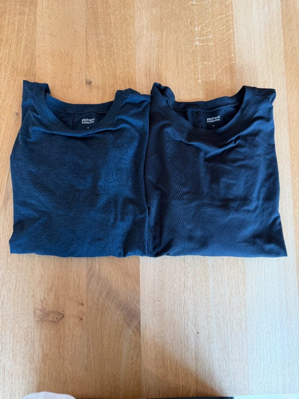 Girlfriend Collective Long Sleeve Performance Top Bundle (2) - Heathered Navy &